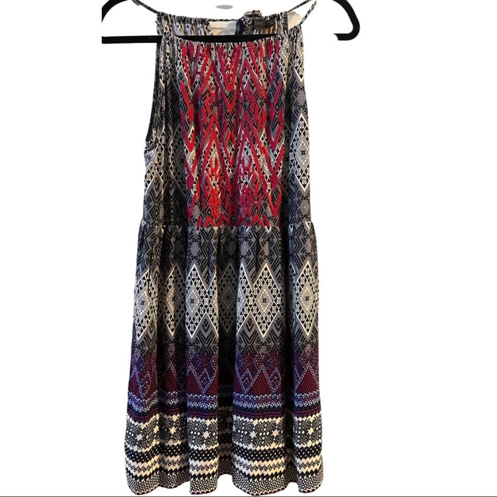 THML Halter Neck Embroidered Dress Size M